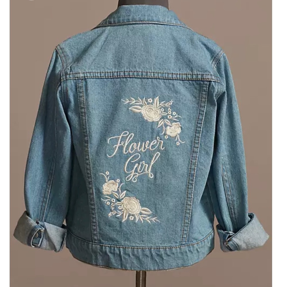 Flower Girl Jean Jacket
